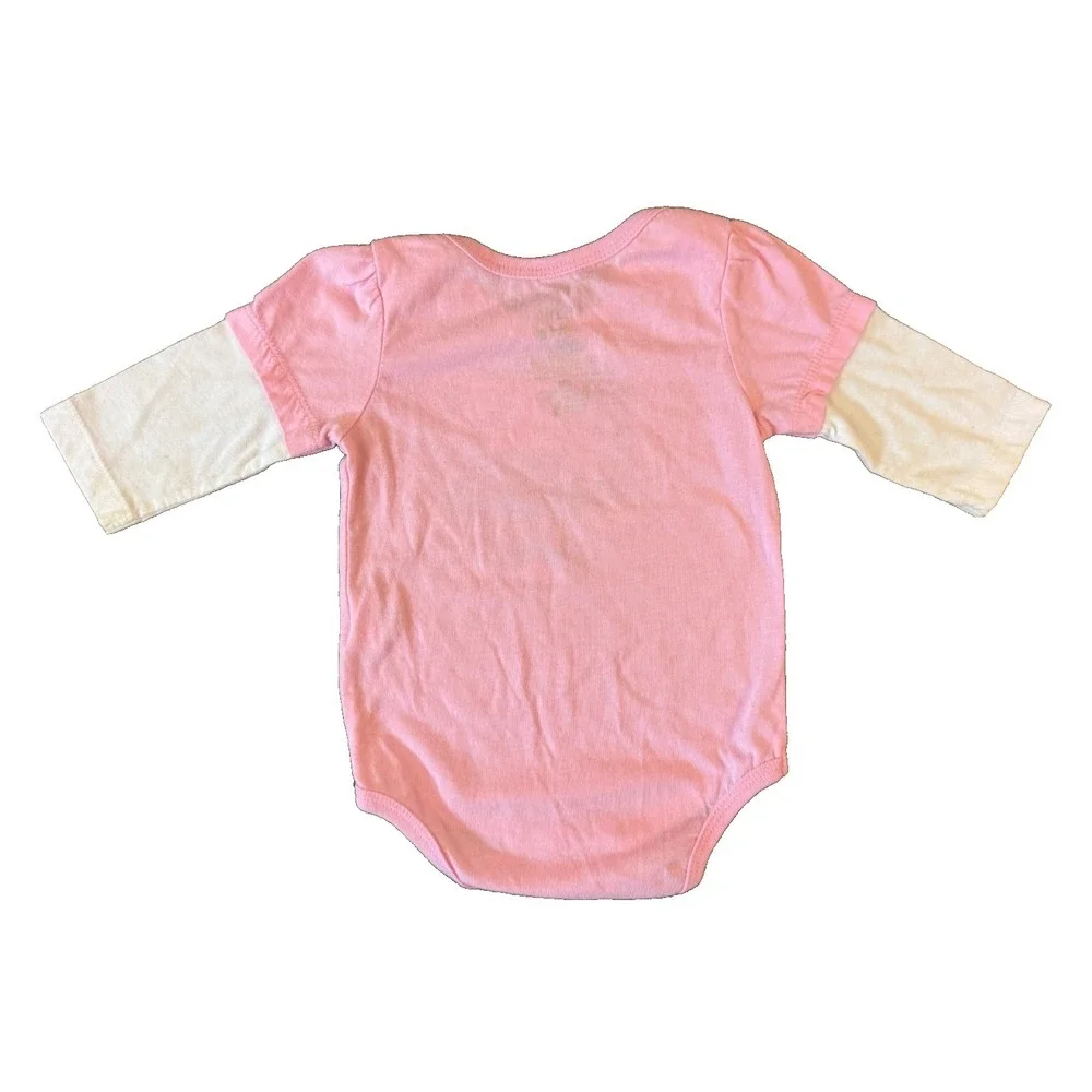 Peanuts Snoopy Baby Girl 6 Months‎ Bodysuit Lucy Long Sleeved Shirt Top Pink Tee